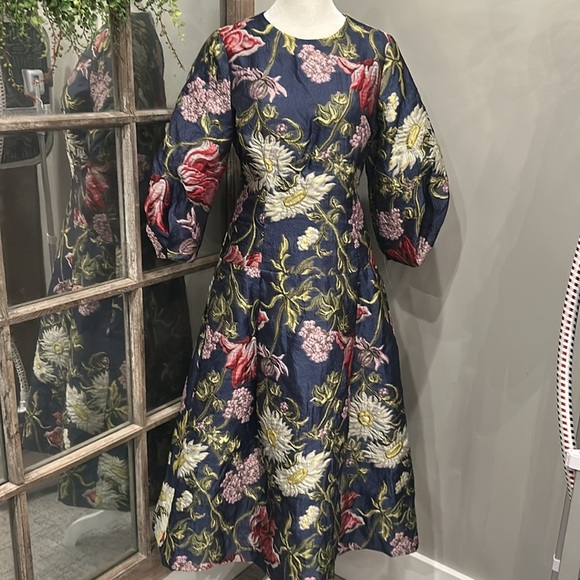 RICKIE FREEMAN FOR TERI JON
Puff-Sleeve Floral Jacquard Midi Dress 4 - Picture 4 of 9